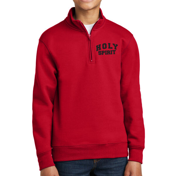 Port & Company Youth Core Fleece 1/4 Zip Pullover Sweatshirt - Printed Logo Thumbnail