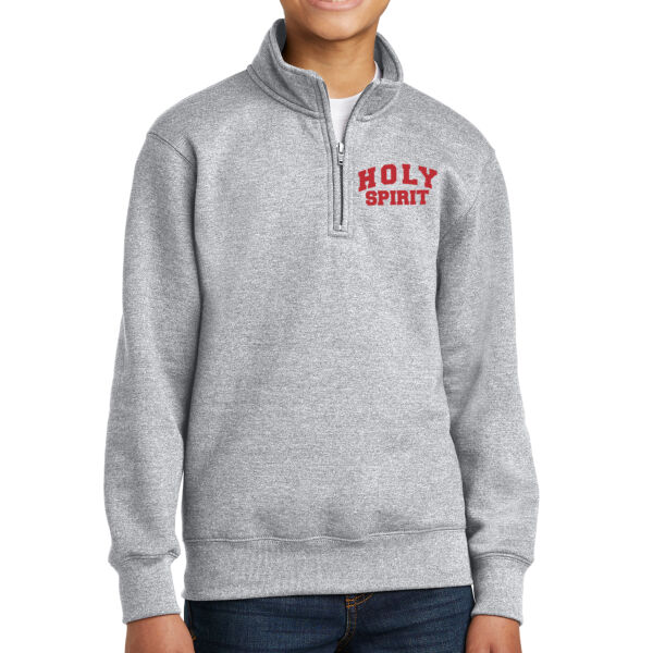 Port & Company Youth Core Fleece 1/4 Zip Pullover Sweatshirt - Printed Logo Thumbnail