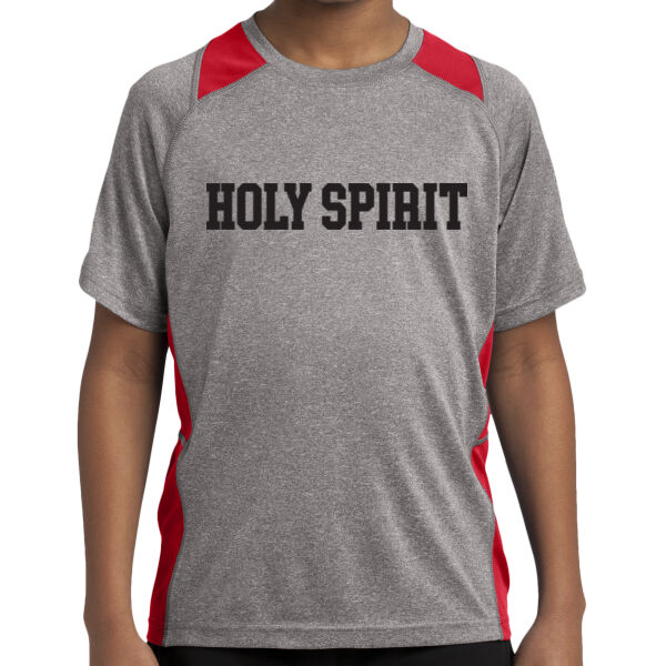 Sport Tek Youth Heather Colorblock Contender Tee - Printed Logo Thumbnail